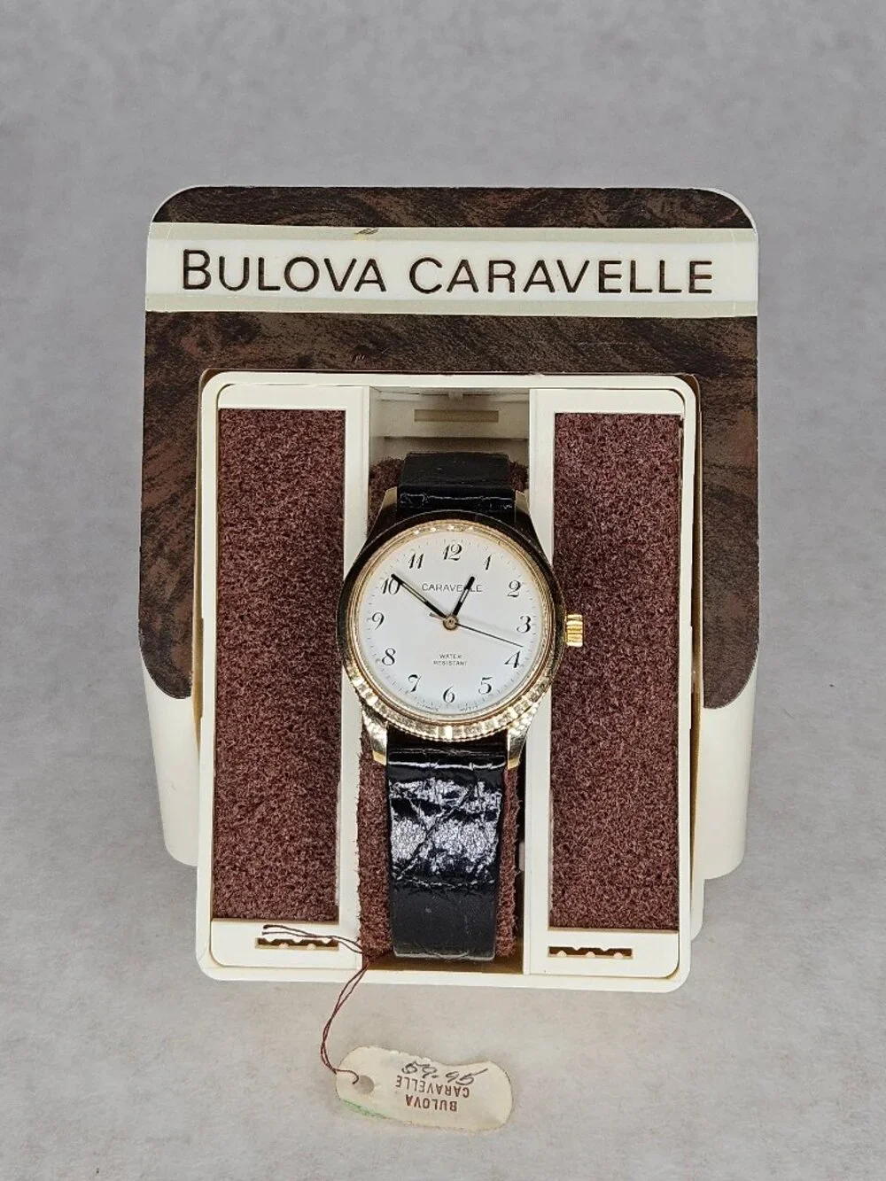 Vintage Bulova Caravelle Men's Watch Wristwatch Leather Band with Box